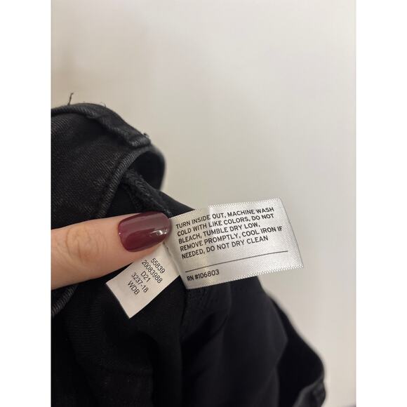 Duluth Trading Jeans Womens 14 Black Jean-Netics High Rise Slim Leg Front Seams - Picture 4 of 5